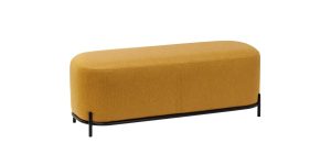 Pender Pin Leg Ashton Weave Upholstery Long Bench - Goldenrod (1)