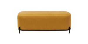 Pender Pin Leg Ashton Weave Upholstery Long Bench - Goldenrod (3)