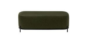 Pender Pin Leg Ashton Weave Upholstery Long Bench - Hunter Green (3)