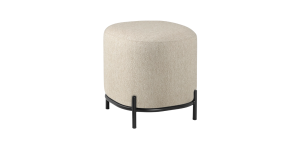 Pender Pin Leg Ashton Weave Upholstery Ottoman Stool - Oatmeal Cream (1)