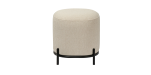 Pender Pin Leg Ashton Weave Upholstery Ottoman Stool - Oatmeal Cream (3)