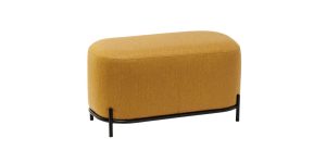 Pender Pin Leg Ashton Weave Upholstery Short Bench - Goldenrod (3)