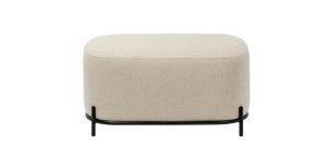 Pender Pin Leg Ashton Weave Upholstery Short Bench - Oatmeal Cream (3)
