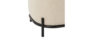 Pender Pin Leg Ashton Weave Upholstery Short Bench - Oatmeal Cream (9)
