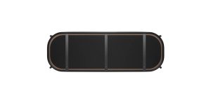 Pender Pin Leg Flat Grain Vegan Faux Leather Long Bench - Cocoa (6)