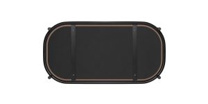 Pender Pin Leg Flat Grain Vegan Faux Leather Short Bench - Cocoa (6)