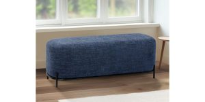 Pender Pin Leg Newport Weave Upholstery Long Bench - Blue (11)