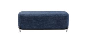 Pender Pin Leg Newport Weave Upholstery Long Bench - Blue (3)