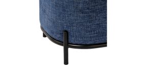 Pender Pin Leg Newport Weave Upholstery Long Bench - Blue (9)