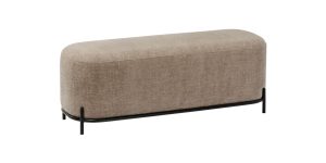 Pender Pin Leg Newport Weave Upholstery Long Bench - Taupe (1)