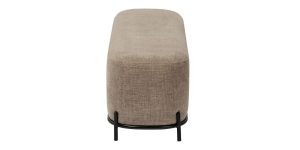 Pender Pin Leg Newport Weave Upholstery Long Bench - Taupe (4)