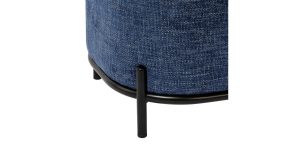 Pender Pin Leg Newport Weave Upholstery Short Bench - Blue (11)