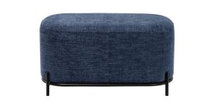 Pender Pin Leg Newport Weave Upholstery Short Bench - Blue (3)