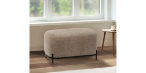 Pender Pin Leg Newport Weave Upholstery Short Bench - Taupe (2)