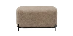 Pender Pin Leg Newport Weave Upholstery Short Bench - Taupe (3)