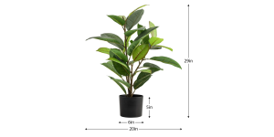 Rubber Tree 29h Faux Potted Plant (4)