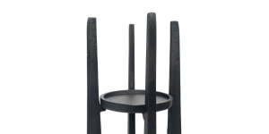 Skye Candle Holder, Small Black (3)