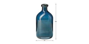 Tito Hand Blown Blue Glass 8h Bottle Vase (4)