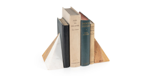Zion Wood And Marble Bookends, S2 (6)