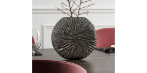 Celestia Metal Vase, Large Grey (1)