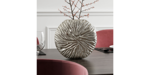 Celestia Metal Vase, Small Nickel (6)