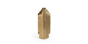 Clarence Metal Vase, Small Gold (4)