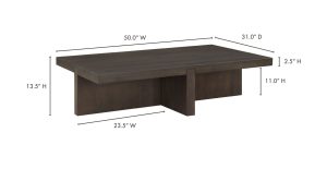 Folke Rectangular Coffee Table- Dark Brown (8)