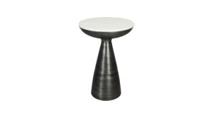 Font Side Table- White Marble (1)