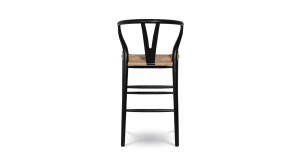 Frida Counter Stool - Black with Natural Seat (4)