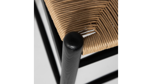 Frida Counter Stool - Black with Natural Seat (5)