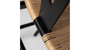 Frida Counter Stool - Black with Natural Seat (6)
