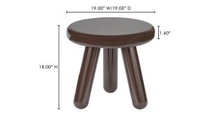 Joy Accent Table- Dark Brown (2)
