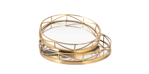 Karissa Mirrored Metal Trays, S2 (1)