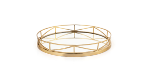 Karissa Mirrored Metal Trays, S2 (4)