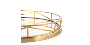 Karissa Mirrored Metal Trays, S2 (6)