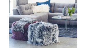 Lamb Fur Pouf- Black (4)