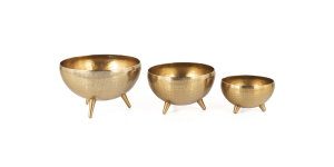 Yves Metal Planter Bowls, S3 (2)