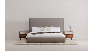 LUZON KING BED TALL HEADBOARD- GREYSTONE (2)