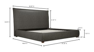 LUZON KING BED TALL HEADBOARD SLATE VEGAN LEATHER (14)