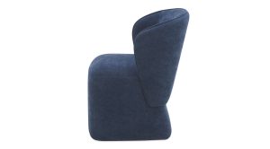 Larson Rolling Dining Chair-Navy Blue (5)