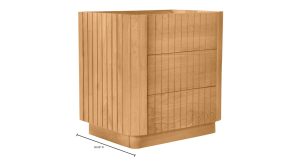 Povera 3 Drawer Nightstand Oak (12)