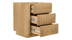 Povera 3 Drawer Nightstand Oak (5)