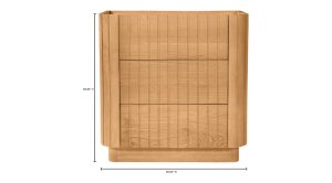 Povera 3 Drawer Nightstand Oak (9)