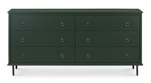 REAGAN 6 DRAWER DRESSER-DEEP GREEN (10)