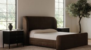 SOPHIA QUEEN BED- BROWN (1)