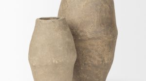Rundal Gray Paper Mache Vase-Small (10)