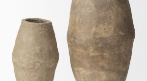 Rundal Gray Paper Mache Vase-Small (11)